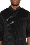 Shop_PARESH LAMBA SIGNATURES_Black Velvet Dot Pattern Bundi _Online_at_Aza_Fashions