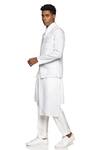 Shop_Paresh Lamba Signatures_White Linen Embroidered Geometric Bundi _Online_at_Aza_Fashions
