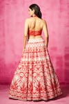 Shop_Neha Gursahani_Ivory Lehenga Organza Embroidered Velvet Patchwork Halter Crop Top And Set _at_Aza_Fashions