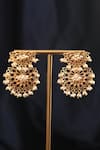 Totapari_Gold Plated Pearls Embellished Mohini Dangler Earrings _Online_at_Aza_Fashions