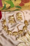 Shop_Totapari_Gold Plated Pearls Embellished Padmini Necklace Set _at_Aza_Fashions