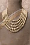 Buy_Totapari_White Pearl Multilayer Necklace _at_Aza_Fashions