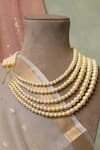 Shop_Totapari_White Pearl Multilayer Necklace _at_Aza_Fashions