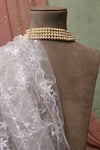 Shop_Totapari_Cream Zircon Beautiful World Pearl Three Layer Choker _at_Aza_Fashions