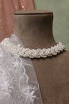 Shop_Totapari_White Braided Pearl Necklace _at_Aza_Fashions