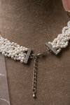 Totapari_White Braided Pearl Necklace _Online_at_Aza_Fashions