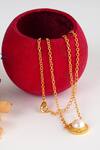 Shop_Totapari_Gold Plated Pearls, Stones Stars Studded Pendant Necklace Set _at_Aza_Fashions