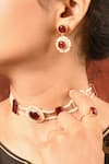 Buy_Totapari_Red Pearls, Zari Royalty Hydro Ruby Studded Choker Set _at_Aza_Fashions
