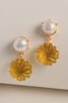 Shop_Totapari_Yellow Embellished Bloomingdales Citrine Pendant Necklace Set _at_Aza_Fashions