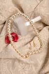 Shop_Totapari_White Pearls Queen Embellished Necklace Set _at_Aza_Fashions
