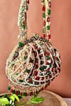 Shop_Nayaab By Sonia_Gold Crystals, Beads Rani Embellished Potli Bag _at_Aza_Fashions