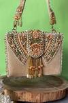 Nayaab By Sonia_Ivory Crystals, Beads And Embellished Box Clutch Bag _Online_at_Aza_Fashions
