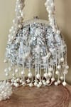 Nayaab By Sonia_Silver Sequins, Beads Embellished Potli Bag _Online_at_Aza_Fashions
