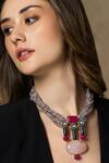 Buy Joules By Radhika Multi Color Twisted Agate Beads Necklace at Aza Fashions Buy_Joules By Radhika_Multi Color Twisted Agate Beads Necklace_at_Aza_Fashions