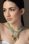 Buy_Joules By Radhika_Green Bead Twist Necklace _at_Aza_Fashions
