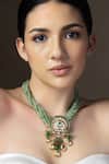 Buy_Joules By Radhika_Green Bead Twist Necklace _Online_at_Aza_Fashions