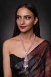 Buy_Queens Jewels_Pink Amaya Bead Tassel Embellished Pendant Necklace _at_Aza_Fashions