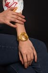 Shop_Queens Jewels_Gold Plated 3d Spiral Bracelet _at_Aza_Fashions