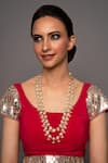 Buy_Queens Jewels_Gold Plated Pearl Eiana Jadau Layered Necklace _at_Aza_Fashions