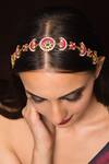 Buy_Queens Jewels_Multi Color Stones Noor Embellished Sheeshpatti _at_Aza_Fashions