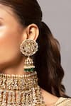 Queens Jewels Green Stones Kundan Embellished Bridal Jewellery Set Online at Aza Fashions Queens Jewels_Green Stones Kundan Embellished Bridal Jewellery Set _Online_at_Aza_Fashions