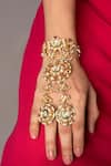 Buy_Queens Jewels_Multi Color Stones Aarohi Kundan Hathphool _at_Aza_Fashions