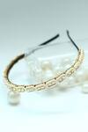 Buy_Foot Fuel_Gold Beads, Stones Geometric Embellished Broach Hairband _at_Aza_Fashions