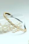 Shop_Foot Fuel_Gold Beads, Stones Geometric Embellished Broach Hairband _at_Aza_Fashions
