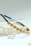 Buy_Foot Fuel_Gold Beads, Stones Round Broach Studded Hairband _Online_at_Aza_Fashions