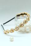 Buy_Foot Fuel_Gold Beads, Stones Embellished Teardrop Broach Hairband _Online_at_Aza_Fashions