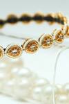Buy_Foot Fuel_Gold Beads, Stones Teardrop Embellished Broach Hairband 