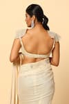Meenagurnam Ivory Shimmer Chinnon Embroidery Tonal Floral Beaded Border Saree With Blouse Online at Aza Fashions Meenagurnam_Ivory Shimmer Chinnon Embroidery Tonal Floral Beaded Border Saree With Blouse _Online_at_Aza_Fashions