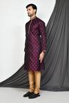 Arihant Rai Sinha Purple Pant Dupion Silk, Kurta Rangela Banarasi Thread, Embroidered And Set at Aza Fashions Arihant Rai Sinha_Purple Pant Dupion Silk, Kurta Rangela Banarasi Thread, Embroidered And Set_at_Aza_Fashions