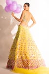 Shop_Anshika Tak Label_Yellow Net Sequin Embellished Lehenga Set_at_Aza_Fashions