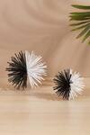 Shop_Mason Home_Black Metal Spike Sunburst Spheres - 2 Pcs_at_Aza_Fashions