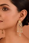 Buy_MAISARA JEWELRY_Gold Plated Pearls, Beads, Stones Jadau And Dangler Earrings _at_Aza_Fashions