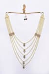 Buy_Aryavir Malhotra_Cream Crystal And Pearl Embellished Mala _at_Aza_Fashions