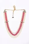 Buy_Aryavir Malhotra_Pink Crystal And Pearls Multi-layered Mala _at_Aza_Fashions