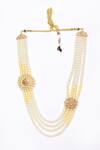 Buy_Aryavir Malhotra_Off White Crystal And Pearl Embellished Layered Mala _at_Aza_Fashions