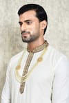 Buy_Aryavir Malhotra_Off White Crystal And Pearl Multi-layered Mala _Online_at_Aza_Fashions