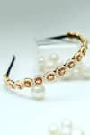 Buy_Foot Fuel_Gold Beads, Stones Studded Round Broach Hairband _at_Aza_Fashions