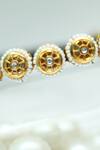 Buy_Foot Fuel_Gold Beads, Stones Embellished Round Broach Hairband _Online_at_Aza_Fashions