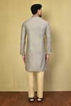 Shop_Arihant Rai Sinha_Grey Cotton Plain Kurta Set _at_Aza_Fashions