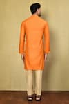 Shop_Arihant Rai Sinha_Orange Cotton Plain Solid Kurta Set_at_Aza_Fashions
