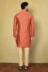 Shop_Arihant Rai Sinha_Red Dobby Kurta Set _at_Aza_Fashions