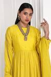 Buy Komal Shah Yellow Chanderi Sequins, Beads, Zari, Floral Embroidered Anarkali With Dupatta Online at Aza Fashions Buy_Komal Shah_Yellow Chanderi Sequins, Beads, Zari, Floral Embroidered Anarkali With Dupatta _Online_at_Aza_Fashions