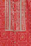 Buy_Tiber Taber_Red Cotton Gota Patti, Embroidery Bandhani Print Kurta Set _Online