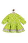 Buy_Tiber Taber_Green Cotton Printed And Embellished Bandhani Peplum Kurta & Salwar Set  