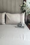 Buy_Sadyaska_Ivory Cotton Rich Lisse Solid Bedsheet Set_at_Aza_Fashions
