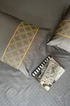 Sadyaska_Grey Cotton Rich Maroc Solid Bedsheet Set_Online_at_Aza_Fashions